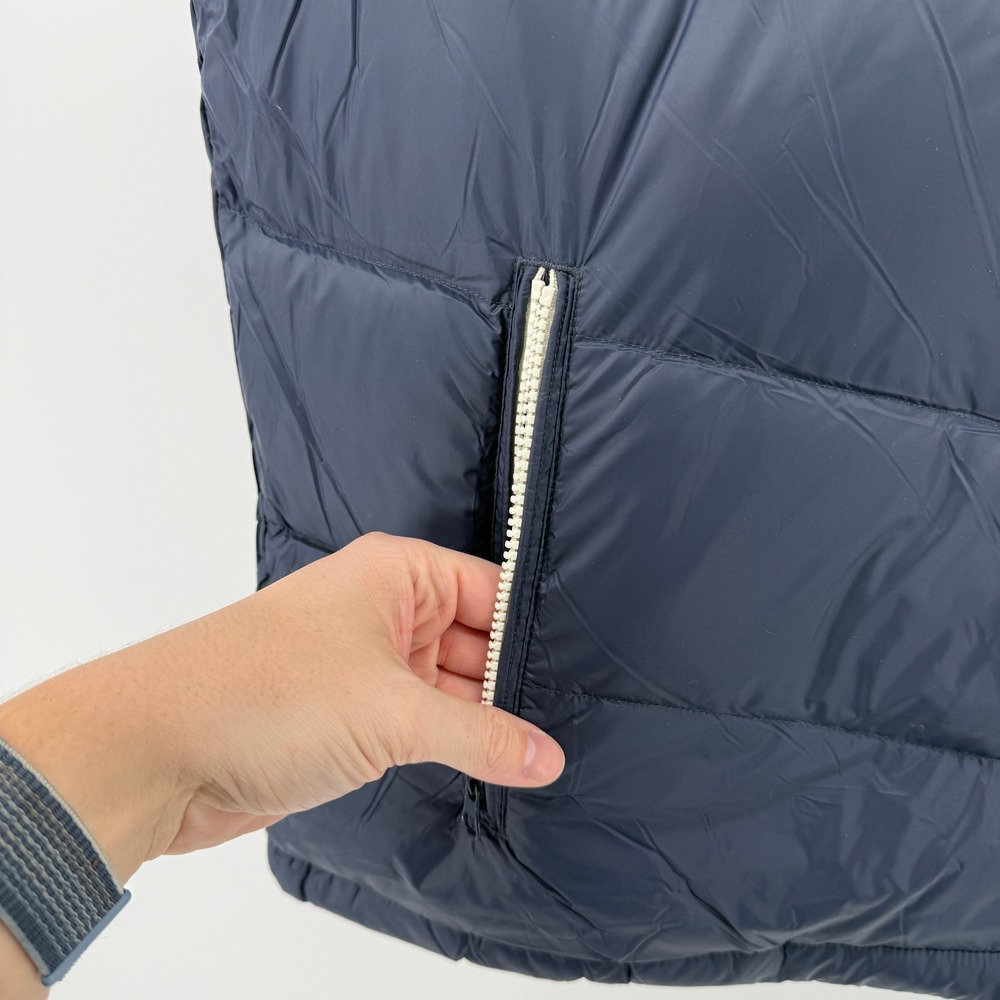 Marine Layer Archive Boreal Puffer Vest‎ Navy Sunset Colorblock Men XXL NWT - Picture 2 of 8
